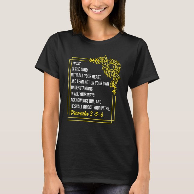 Proverbs 35 6 Bible Verse Religiösa Christian Mana T Shirt (Framsida)