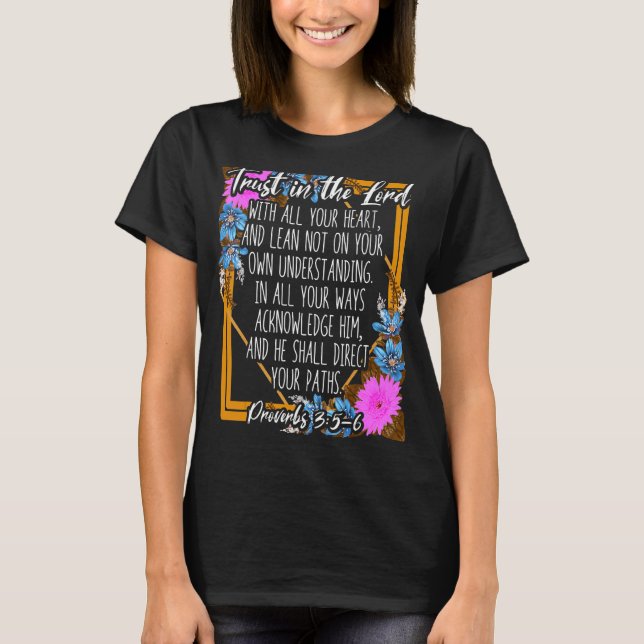 Proverbs 35 6 Bible Verse Religiösa Christian Mana T Shirt (Framsida)