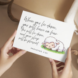 Proverbs 3:24 Bible Verse Jw Encouragement Card Helgkort