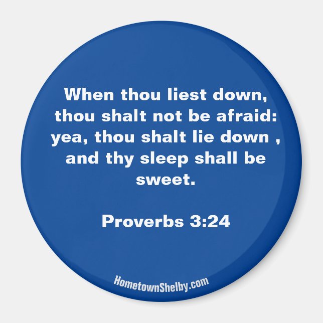 Proverbs 3:24 Bible Verse magnet (Framsidan)