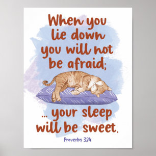 Proverbs 3:24 Din sömn kommer att vara sötat Poster