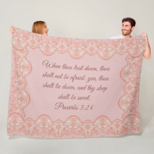 Proverbs 3:24 loppfilt fleecefilt