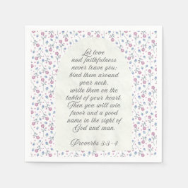 Proverbs 3:3–4 Floral Scripture  Pappersservett