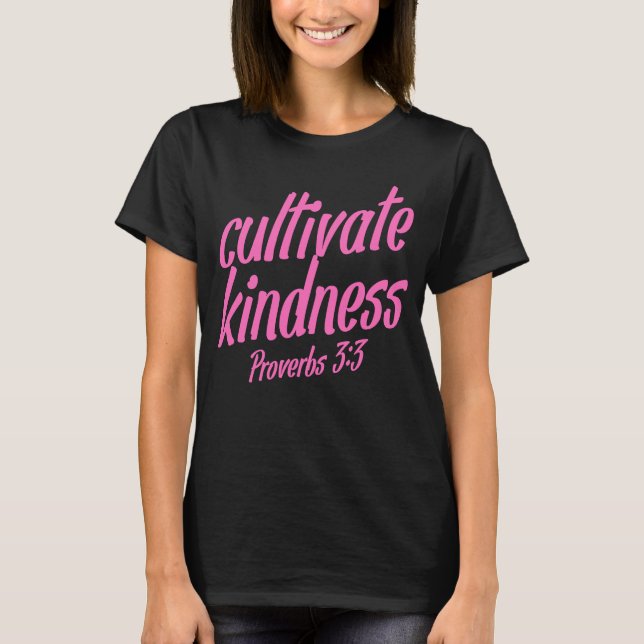 Proverbs 3 3 Kindness Bible Verse Religiösa T Shirt (Framsida)