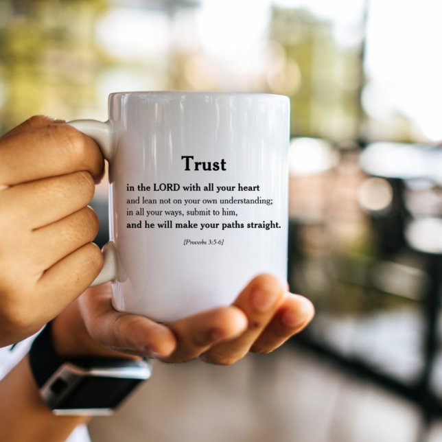 Proverbs 3:5-6 | 11:13 Christian Bible Verse Kaffemugg (Skapare uppladdad)