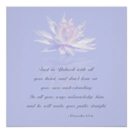 Proverbs 3:5-6 | Bibelcitat | Lavender Blommigt Perfect Poster