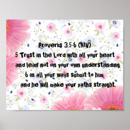 Proverbs 3:5-6 Bible Blommars Destiny's Destiny Poster