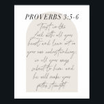 Proverbs 3:5-6 Boho Beige Arch Poster<br><div class="desc">Lita på Herren med hela ditt hjärta... </div>
