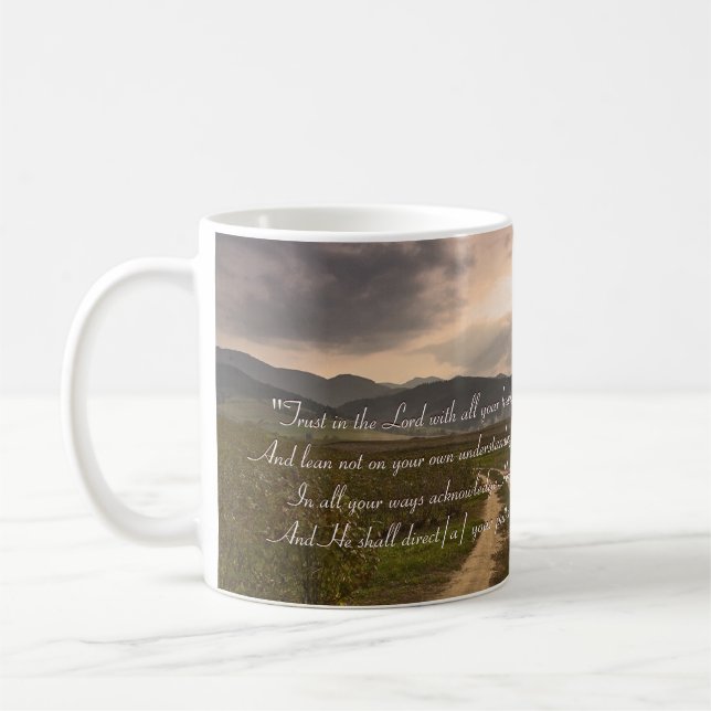 Proverbs 3; 5 6% inspirera pipe% kaffemugg (Vänster)
