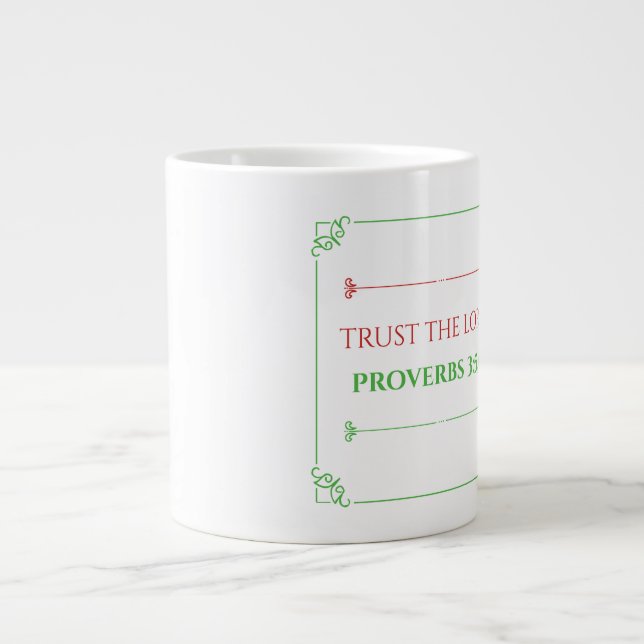 Proverbs 3:5,6 Jumbo Mugg (Framsidan)