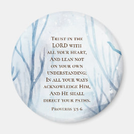 Proverbs 3:5-6 Lita på Herren med ditt hjärta Magnet