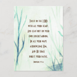 Proverbs 3:5-6 Lita på Herren med ditt hjärta Vykort