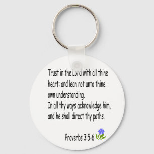Proverbs 3: 5-6 nyckelring