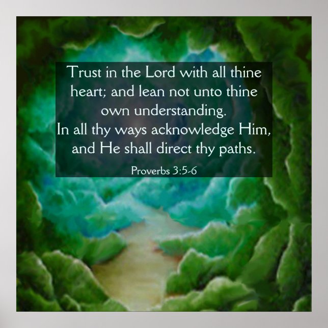Proverbs 3:5-6 poster (Framsidan)