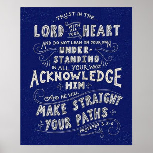 Proverbs 3:5-6 poster