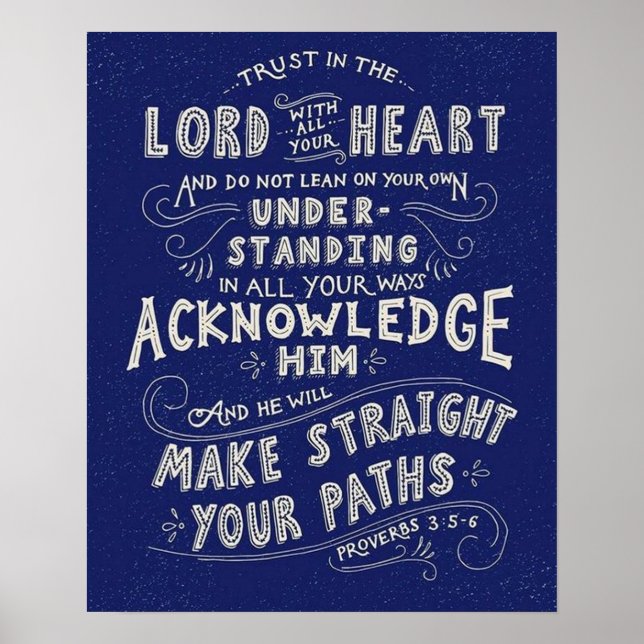 Proverbs 3:5-6 poster (Framsidan)