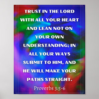 Proverbs 3:5-6 poster