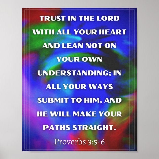 Proverbs 3:5-6 poster (Framsidan)