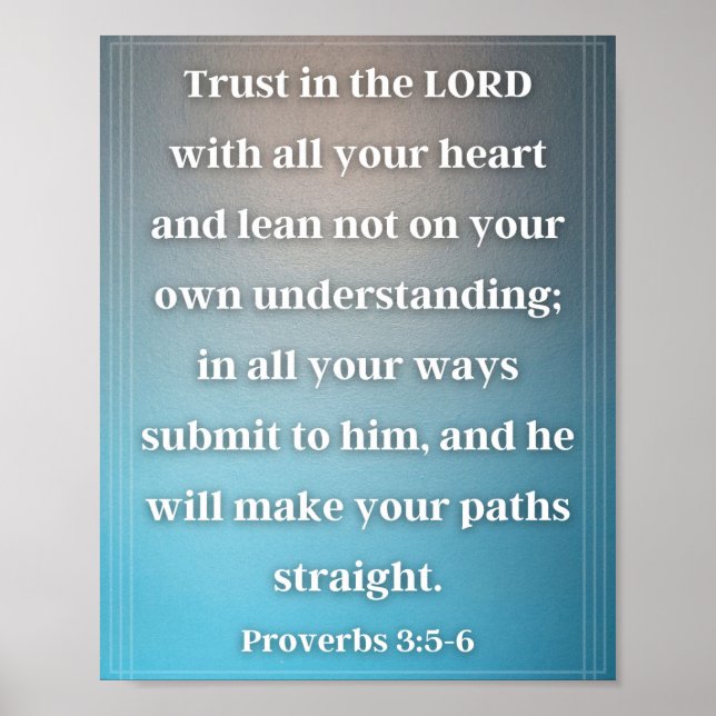 Proverbs 3:5-6 poster (Framsidan)