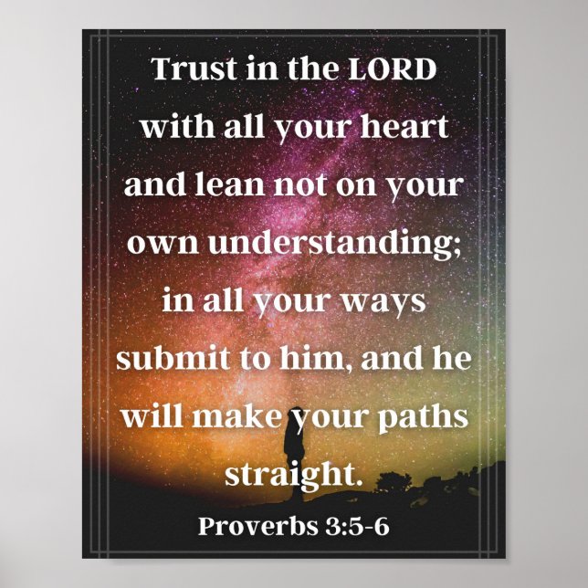 Proverbs 3:5-6 poster (Framsidan)