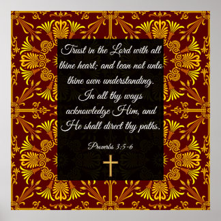 Proverbs 3:5-6 poster