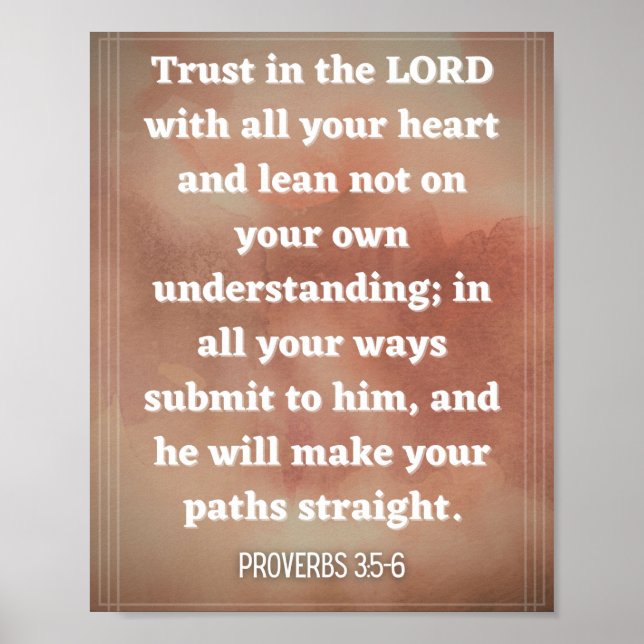Proverbs 3:5-6 poster (Framsidan)