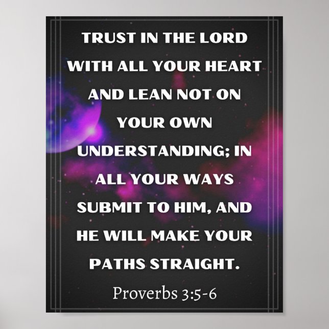 Proverbs 3:5-6 poster (Framsidan)
