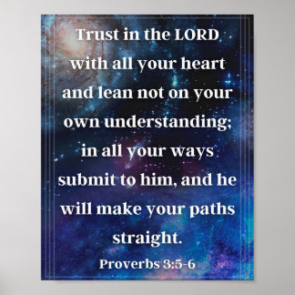 Proverbs 3:5-6 poster