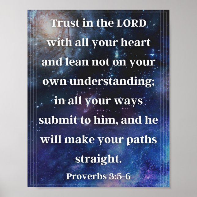 Proverbs 3:5-6 poster (Framsidan)