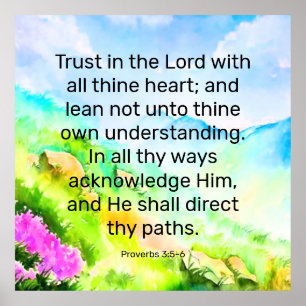 Proverbs 3:5-6 poster