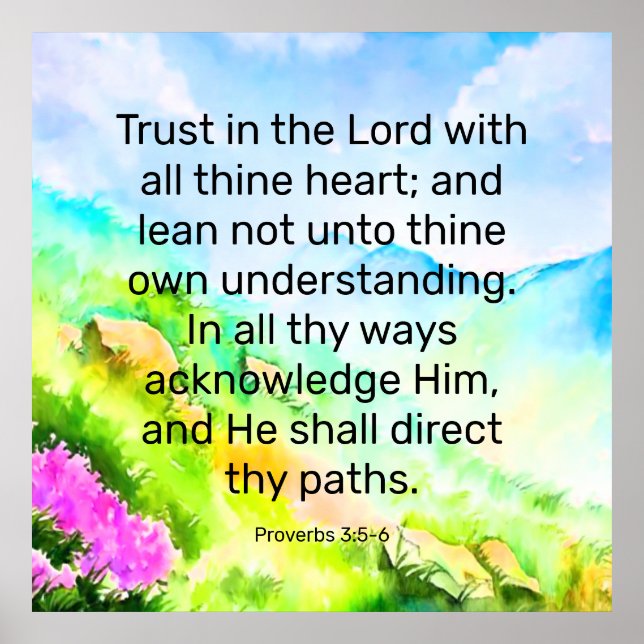 Proverbs 3:5-6 poster (Framsidan)