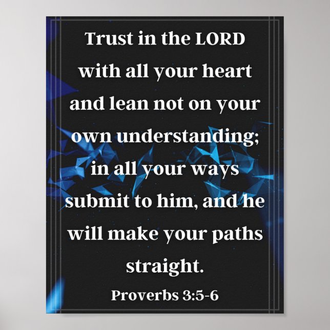 Proverbs 3:5-6 poster (Framsidan)