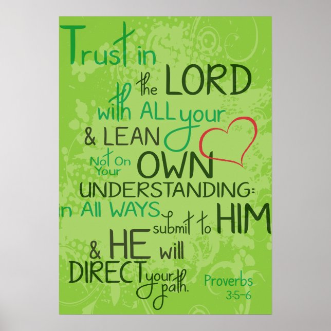 Proverbs 3:5-6 poster (Framsidan)