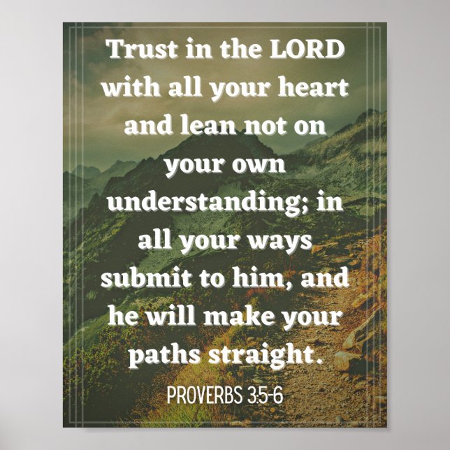 Proverbs 3:5-6 poster (Framsidan)