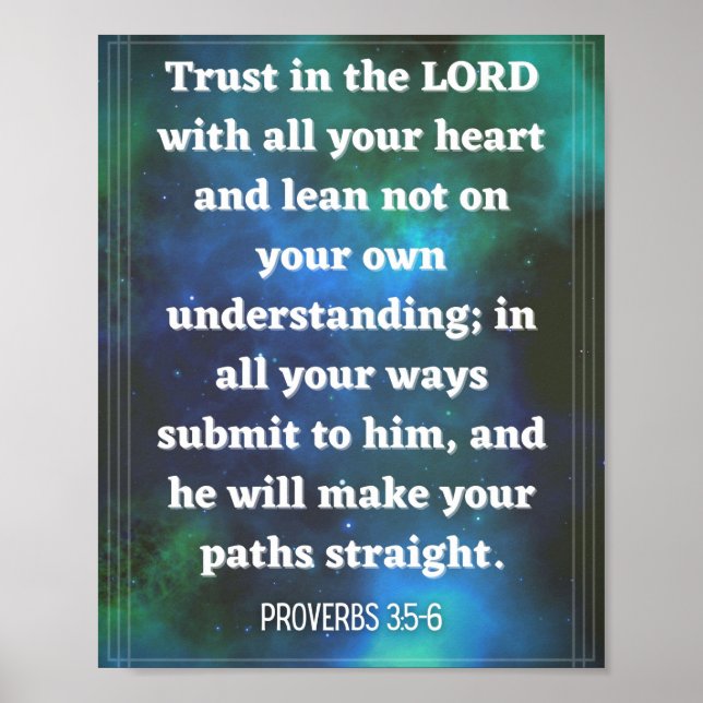 Proverbs 3:5-6 poster (Framsidan)