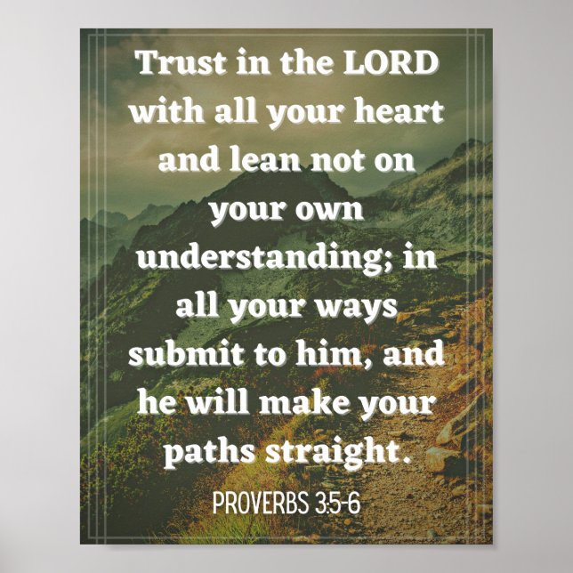 Proverbs 3:5-6 poster (Framsidan)