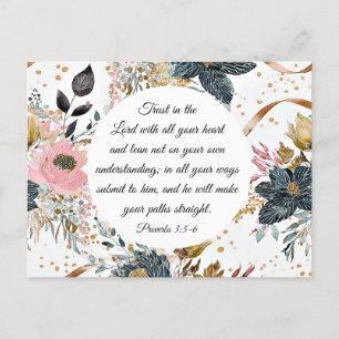 Proverbs 3:5-6 Trust i Lord Bible Verse Vykort