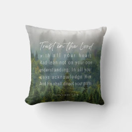 Proverbs 3:5-6 Trust i Lord Kudde