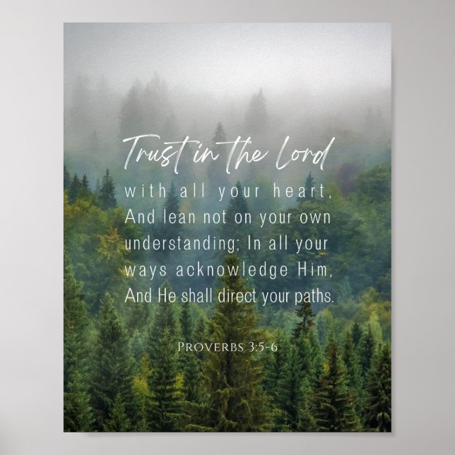 Proverbs 3:5-6 Trust i Lord Poster (Framsidan)