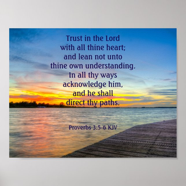 Proverbs 3:5-6 Trust i LORD Poster (Framsidan)