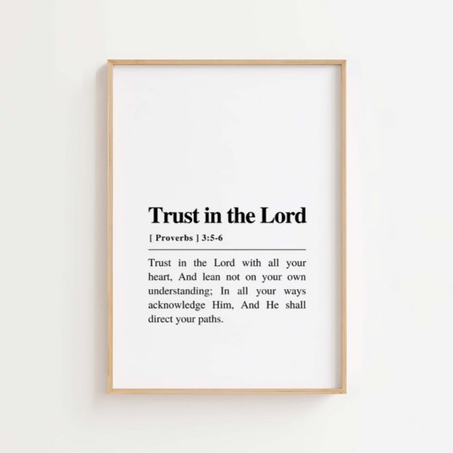 Proverbs 3:5-6 Trust i Lord Poster (Skapare uppladdad)