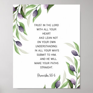 Proverbs 3:5-6 Trust i Lord Poster