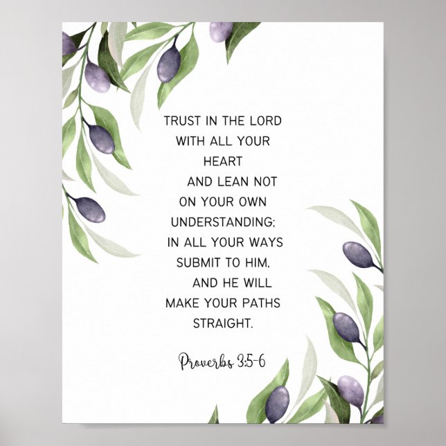 Proverbs 3:5-6 Trust i Lord Poster (Framsidan)