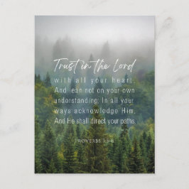 Proverbs 3:5-6 Trust i Lord Vykort