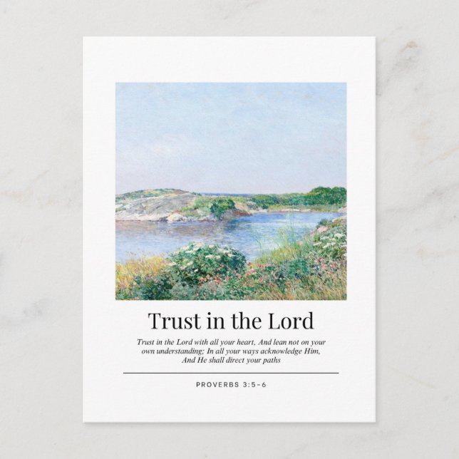 Proverbs 3:5-6 Trust i Lord Vykort (Framsida)