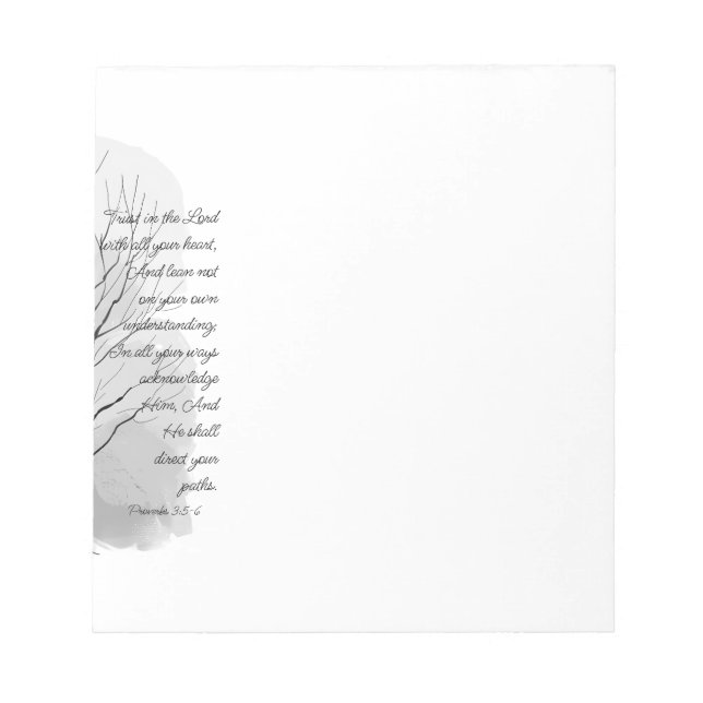 Proverbs 3:5-6 Trust in the Lord Anteckningsblock (Framsida)
