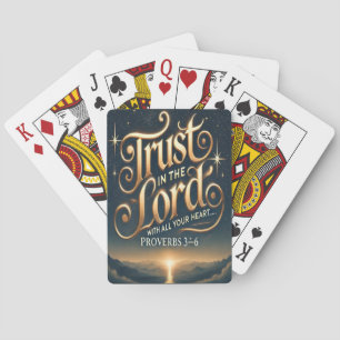 Proverbs 3:5-6 Trust och Light Casinokort