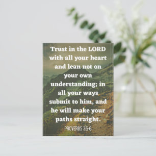 Proverbs 3:5-6 vykort