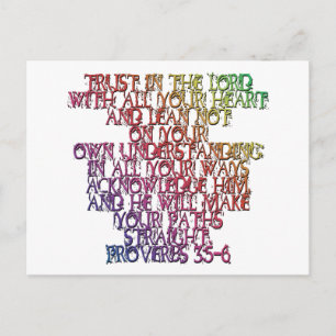 Proverbs 3:5-6 vykort