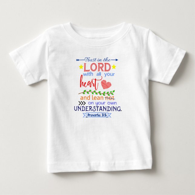 Proverbs 3:5 Baby-adress T Shirt (Framsida)
